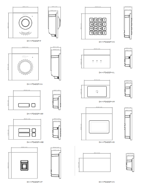 Moduł 1 przycisku DAHUA VTO4202F-MB1