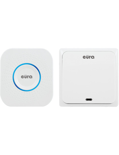 DZWONEK BEZPRZEWODOWY ''EURA'' WDP-82H2bezbateryjny, przycisk (kinetyczny), możliwość rozbudowy