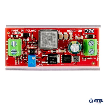 Przetwornica podnosząca napięcie z regulacją 12...48V ATTE ASUC-30-AD0-OF