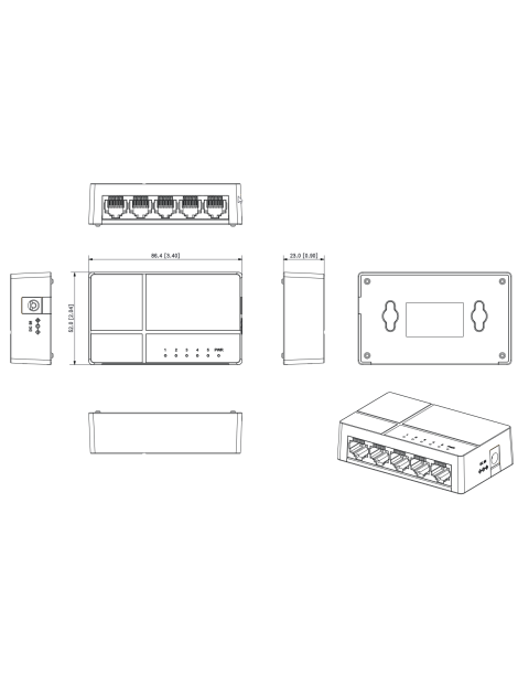 SWITCH DAHUA PFS3005-5GT-L-V2