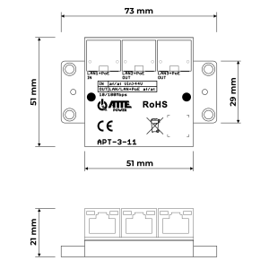 ATTE Power APT-3-11 Switch PoE 3 portowy