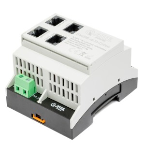 SWPS-4-11-DIN4 Switch PoE 4 portowy z wbudowanym zasilaczem na szynę TH35