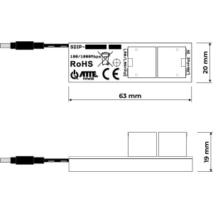 Adapter PoE ATTE SDIP-12-121