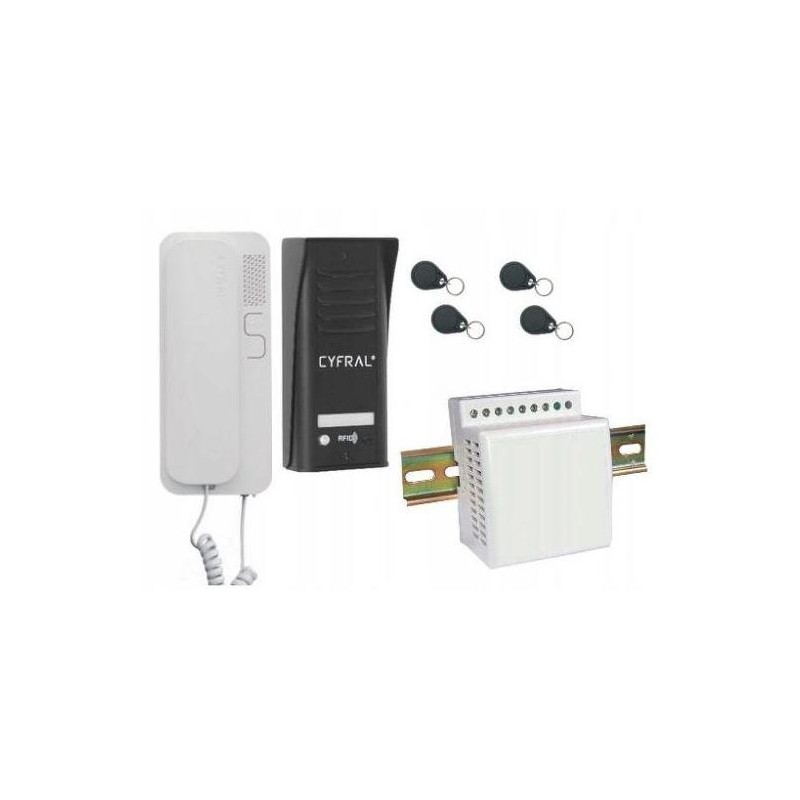 DOMOFON CYFRAL COSMO 1-LOKATORSKI CZARNY