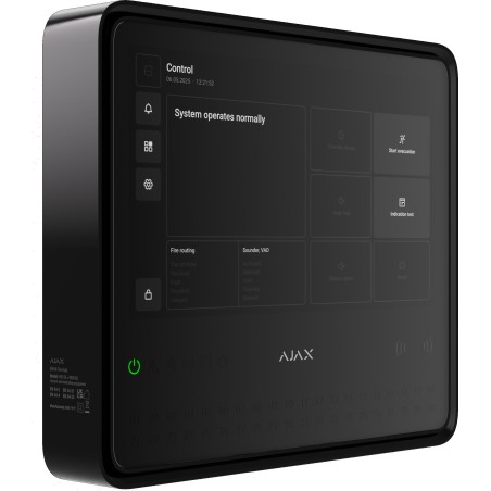 Ajax EN54 Fire Hub Jeweller - black