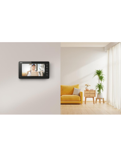 Wideodomofon EURA VDP-76A3 czarny monitor