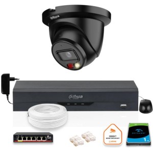 ZESTAW Kamera IP Dahua 5mpx IPC-HDW2549TM-S-IL-0280B-BLACK + DYSK 1TB