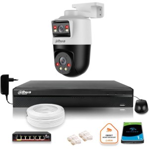 Zestaw monitoringu IP Dahua kamera obrotowa 2MP+2MP dysk