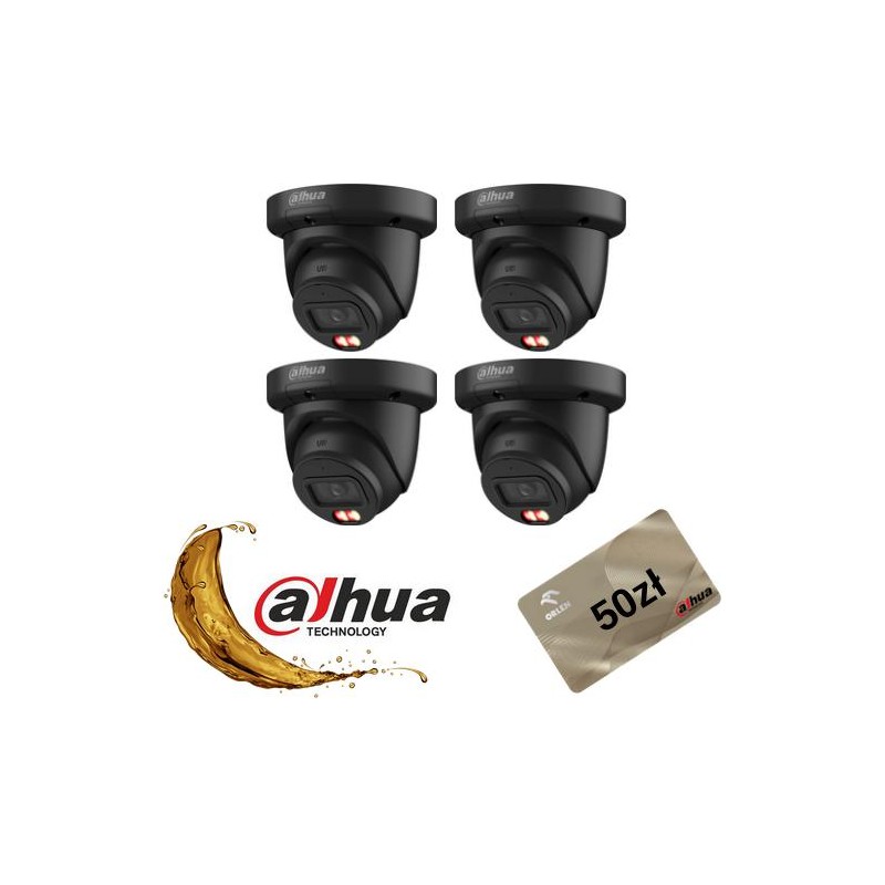 Kamera IP Dahua IPC-HDW3649QM-S-IL-0280B-BLACK Opakowanie Zbiorcze 4szt