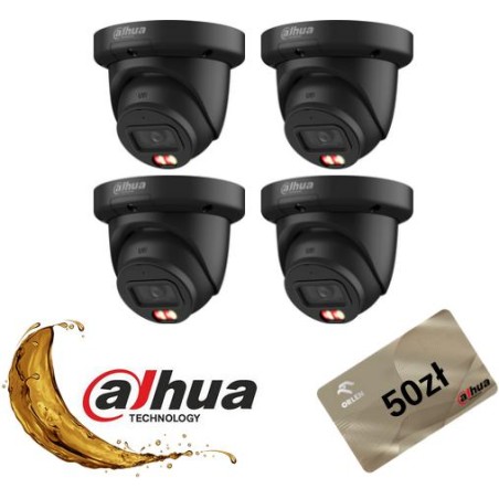 Kamera IP Dahua IPC-HDW3649QM-S-IL-0280B-BLACK Opakowanie Zbiorcze 4szt