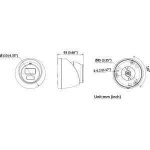 Kamera IP HIKVISION DS-2CD1363G2-LIU(2.8mm)