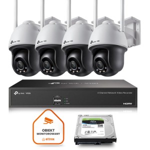 Monitoring zestaw z 4 kamerami obrotowymi PTZ TP-LINK VIGI C540-W WiFi 2K IR 30m