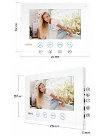 WIDEODOMOFON EURA VDP-90A3 DELTA + biały monitor TUYA