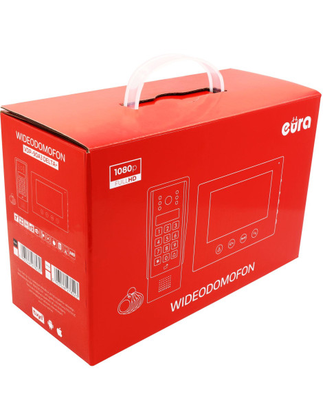 WIDEODOMOFON EURA VDP-90A3 DELTA + czarny monitor TUYA