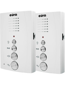 DOMOFON ''EURA'' ADP-51A3 ''DIFESA'' - 1-rodzinny, 2 unifony, interkom, biały