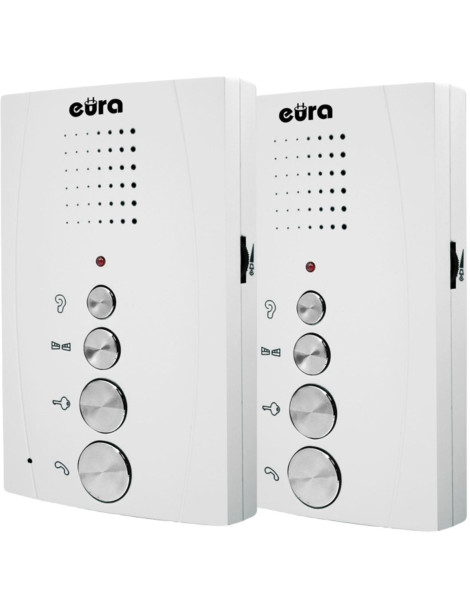 DOMOFON ''EURA'' ADP-51A3 ''DIFESA'' - 1-rodzinny, 2 unifony, interkom, biały