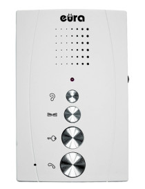 DOMOFON ''EURA'' ADP-51A3 ''DIFESA'' - 1-rodzinny, 2 unifony, interkom, biały
