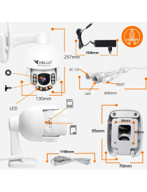 Kamera IP Orllo Z7 Pro zewnętrzna obrotowa GSM 4MPx