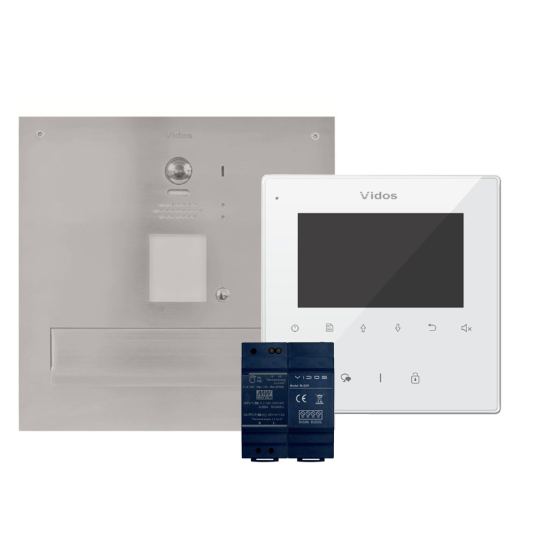 Skrzynka na listy z wideodomofonem i monitorem VIDOS DUO S1201A-SKM/M1022W