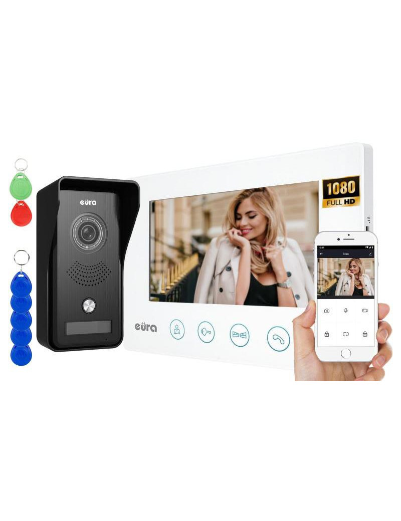 WIDEODOMOFON EURA VDP-42A3 GAMMA+ biały monitor TUYA