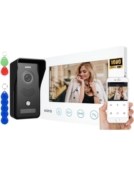 WIDEODOMOFON EURA VDP-42A3 GAMMA+ biały monitor TUYA