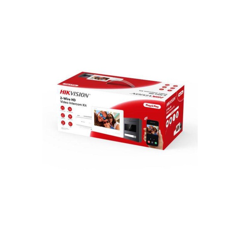 Zestaw wideoodomofonowy Hikvision DS-KIS704EY/Aluminum