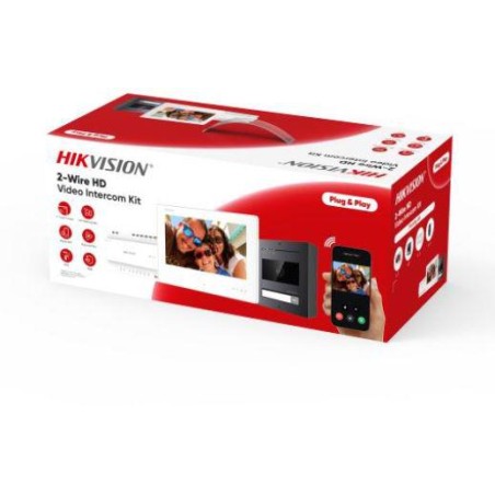Zestaw wideoodomofonowy Hikvision DS-KIS704EY/Aluminum