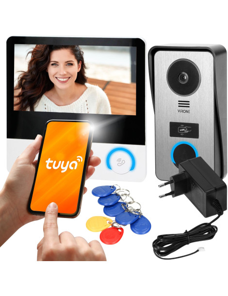 WIDEODOMOFON VIRONE VDP-67 FullHD, czytnik RFID, TUYA