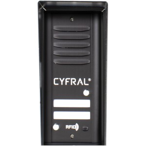 DOMOFON CYFRAL COSMO 2-LOKATORKI CZARNA KASETA CZARNE UNIFONY