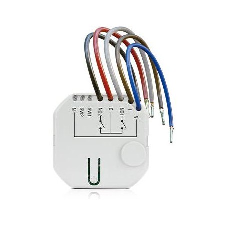 SATEL BE WAVE Bezprzewodowy dwukanałowy sterownik 230 V AC, dopuszkowy Smart CH Relay ASW-210 ABAX2